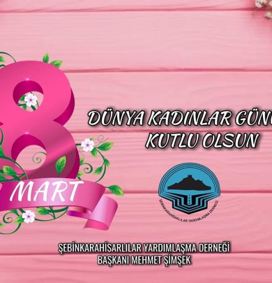 8 MART DÜNYA KADINLAR GÜNÜ KUTLU OLSUN
