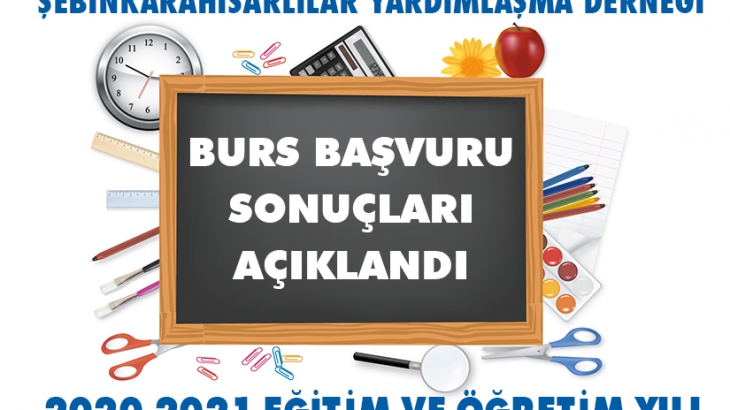 2020-2021 EĞİTİM VE ÖĞRETİM YILI BURS BAŞVURU SONUÇLARI